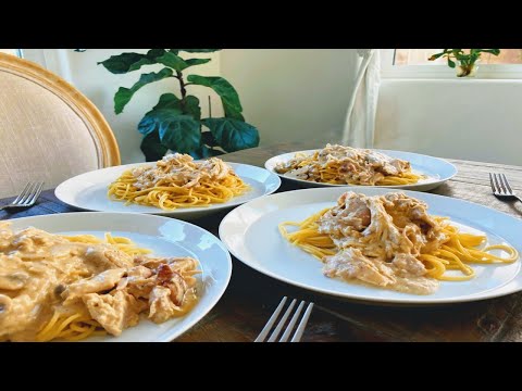 Quick & Easy Creamy Costco Rotisserie Chicken Pasta Recipe