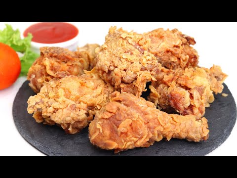 ফ্রাইড চিকেন ( ঘরে থাকা উপকরন দিয়ে সবথেকে সহজ রেসিপিতে তৈরি ) ॥ Crispy Fried Chicken Recipe