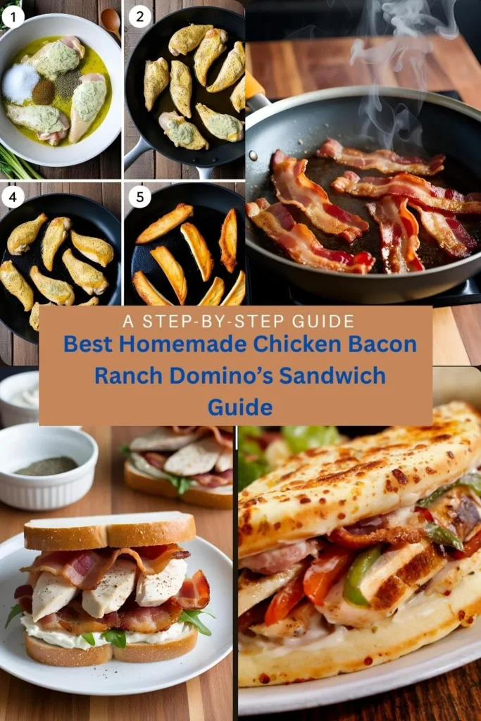 How to make a Chicken bacon ranch Domino's sandwich?