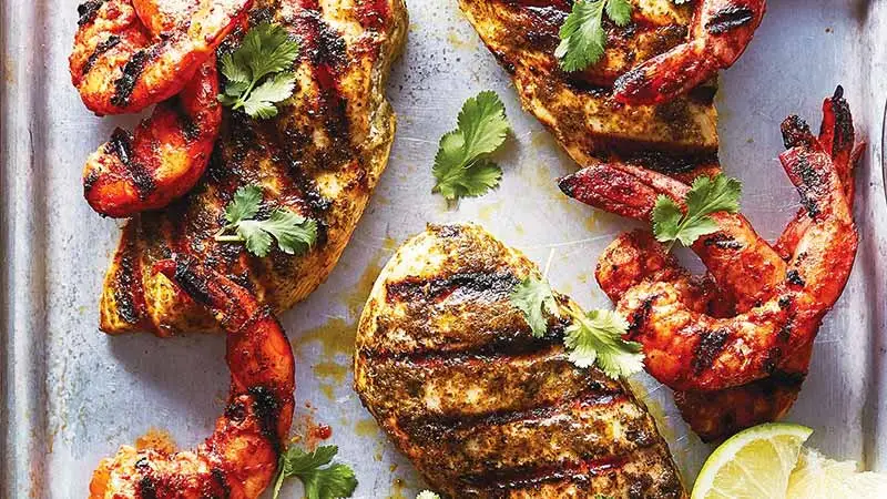 Grilled chicken and shrimp recipes