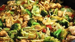 Deliciously healthy chicken and veggie stir fry