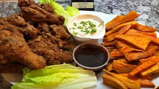 Chicken and sweet potato fries recipes