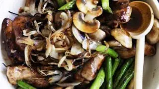 Chicken asparagus and mushroom stir fry recipe