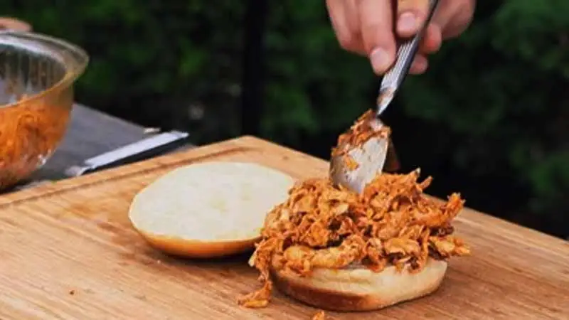 Nashville hot pulled chicken sandwich