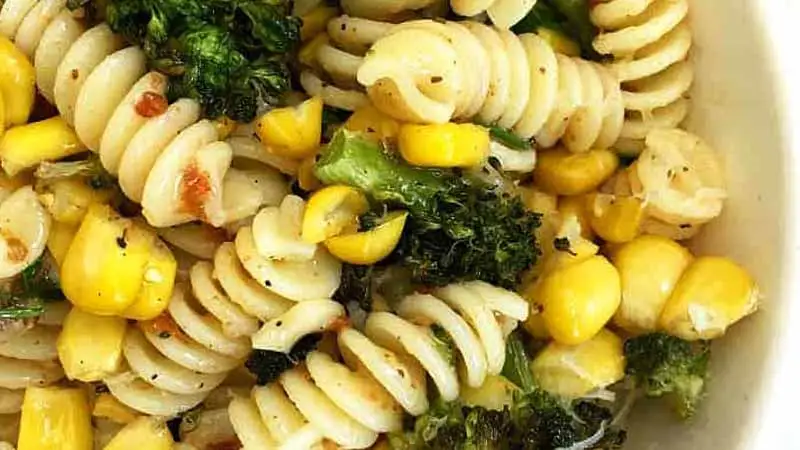 Chicken corn broccoli pasta recipe